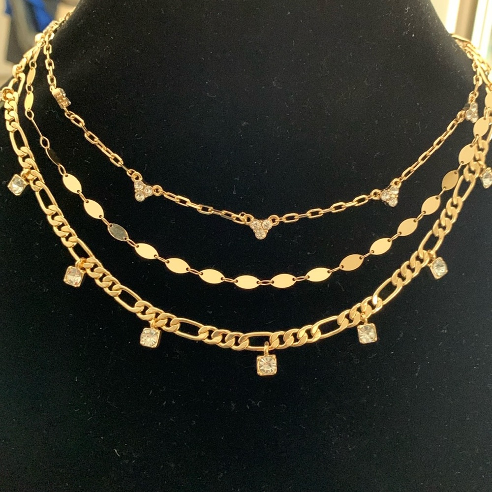 On 34th gold necklace